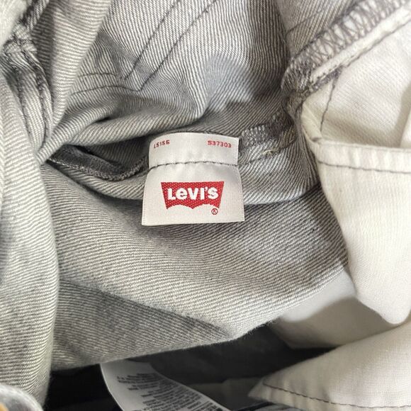 Levis 501 Jeans Mens 34x32 (30x28) Gray Button Fly Straight Stone Wash Rugged - Picture 6 of 15